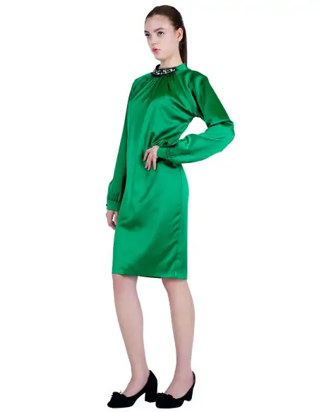 Green dress with stones