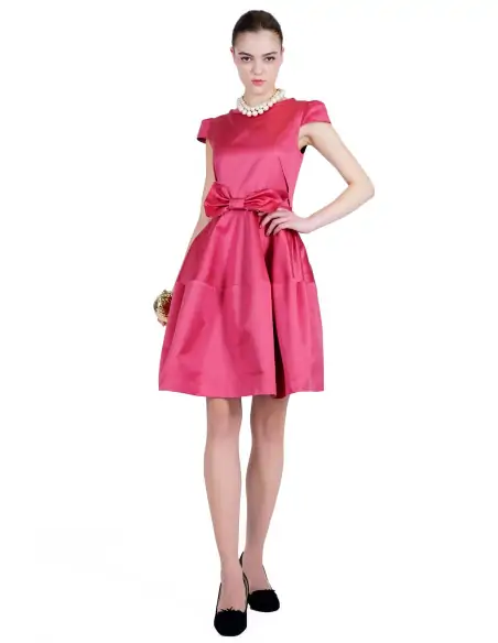 Satin pink dress